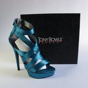 Tony Bowls Dana Blue Green Heels